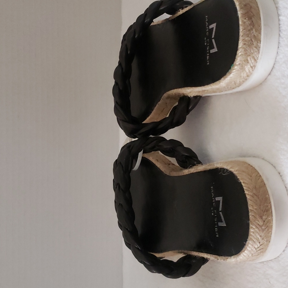 Marc Fisher | NWOT Women's Leather Braided Straps Slip-On Jaimee Size 8.5 or 7.5 - Picture 7 of 10
